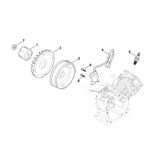Slika I - Sistem za vžig, vztrajnik EHC 600.0 (EHC600-0001)