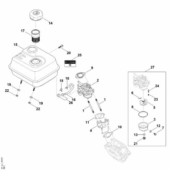 Slika G - Sistem goriva EHC 600.0 (EHC600-0002)