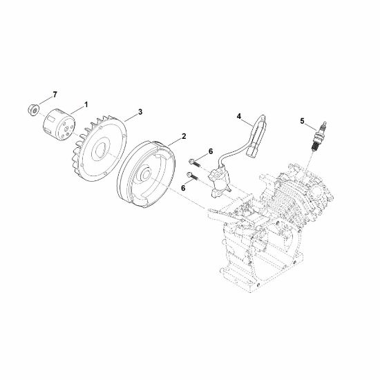 Slika I - Sistem za vžig, vztrajnik EHC 600.0 (EHC600-0002)