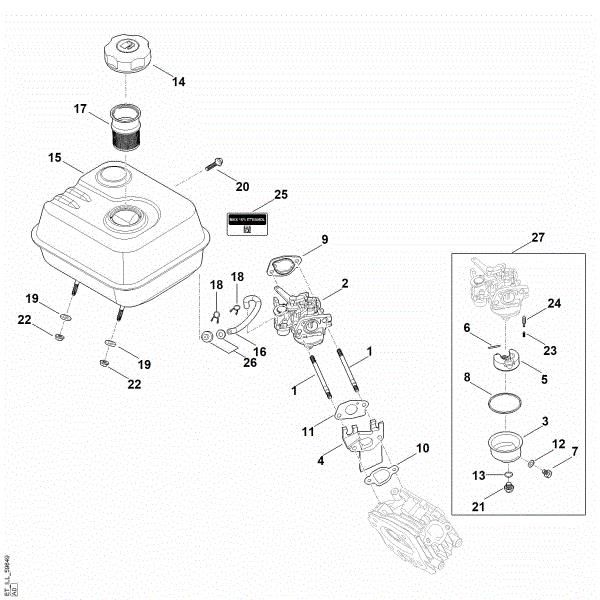 Slika G - Sistem goriva EHC 600.0 (EHC600-0003)