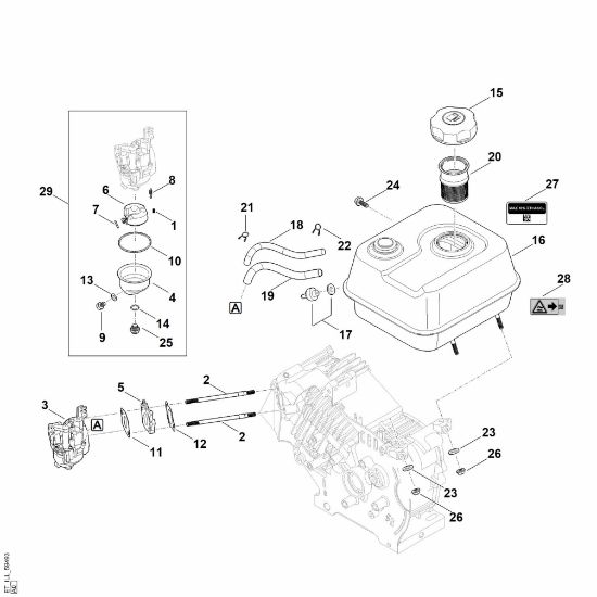 Slika G - Sistem goriva EHC 700.0 (EHC700-0002)
