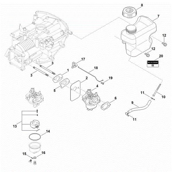 Slika G - Sistem goriva EVC 200.3 C (EVC200-0006)