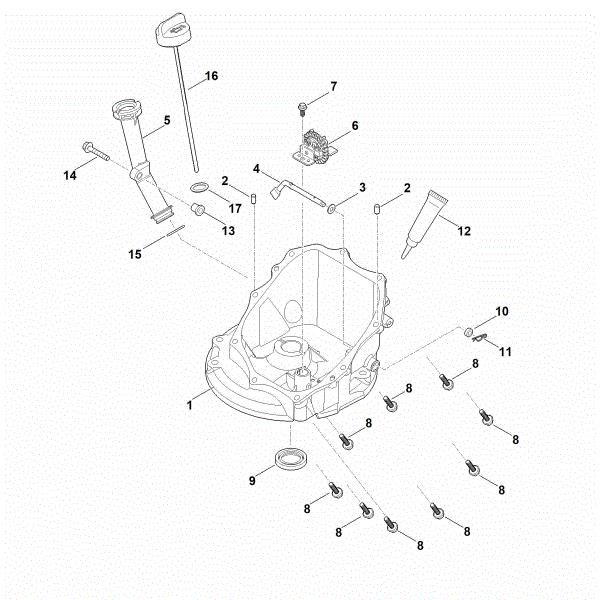 Slika J - Gonilo regulatorja, oljna kad EVC 300.0 (EVC300-0001)