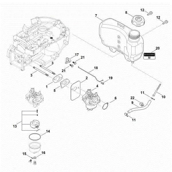 Slika G - Sistem goriva EVC 300.0 E (EVC300-0002)