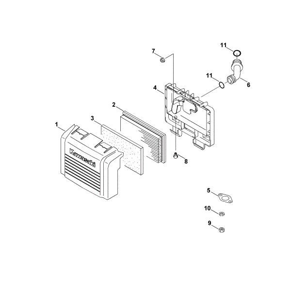 Slika J - Zracni filter/izpuh FH430V-AS54