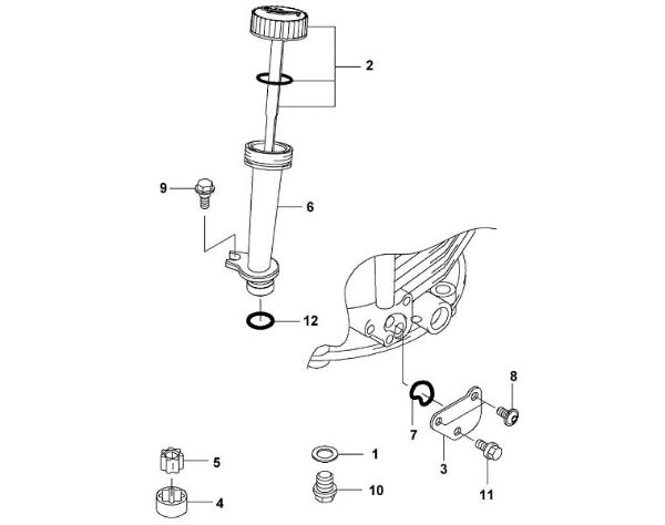 Slika E - Sistem za mazanje FJ180V-BS61