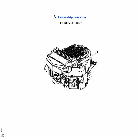 Slika A - Nadomestni deli za motor FT730V-AS08-R