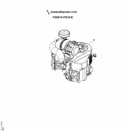 Slika A - Nadomestni deli za motor FX801V-FS18-R