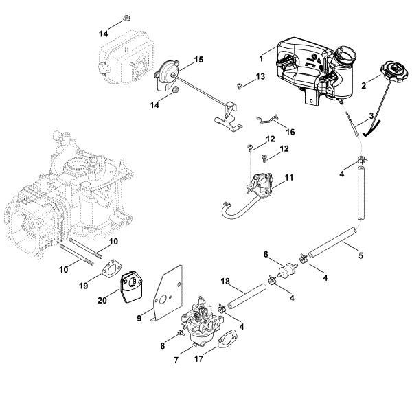 Slika G - Uplinjac, napeljava za gorivo XT-675 (XT675-0022)