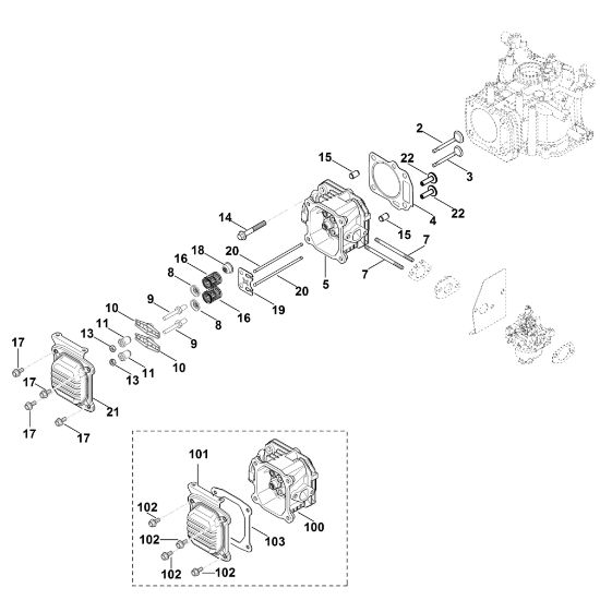 Slika I - Pokrov ventila, ventili XT-675 (XT675-2046)
