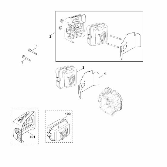 Slika F - Izpuh XT-800 (XT800-0032)