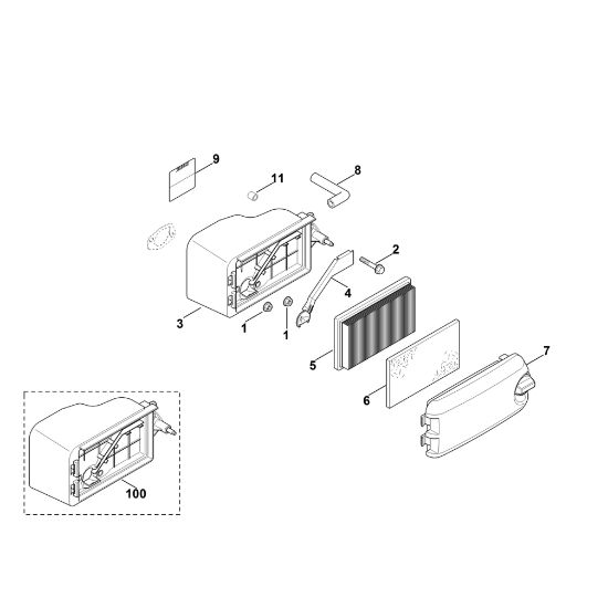 Slika B - Zracni filter XT-800 (XT800-2052)
