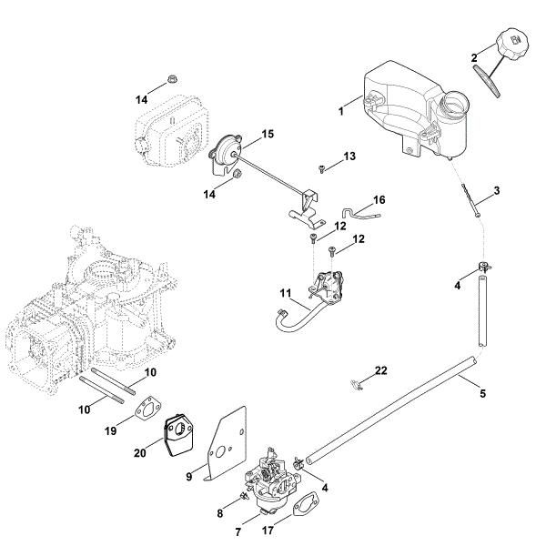 Slika G - Uplinjac, napeljava za gorivo XT-800 (XT800-3086)