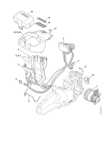 Slika Elektromotor, elektronski modul, pokrov TSA 230