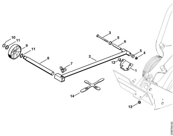 Brusilni rezalniki (TS) FW 20 Garnitura kazalnika smeri rezanja della Marca Stihl