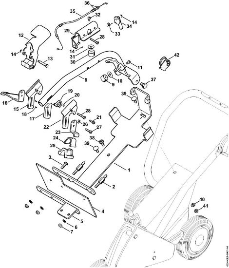 Brusilni rezalniki (TS) FW 20 Nastavek, rocica za plin TS 480i, 500i della Marca Stihl
