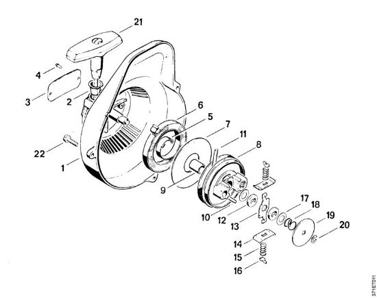 Brusilni rezalniki (TS) TS 08 S Zagonska naprava   8 959 330 della Marca Stihl