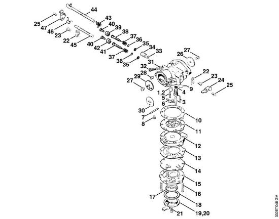 Brusilni rezalniki (TS) TS 350 Uplinjac HL-371 della Marca Stihl