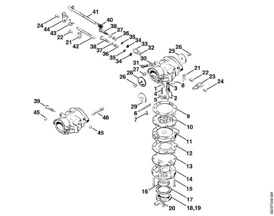 Brusilni rezalniki (TS) TS 350 Uplinjac HL-372 della Marca Stihl