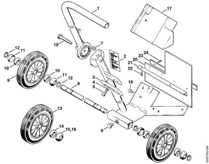 Brusilni rezalniki (TS) TS 350 Vodilni vozicek, odvodnik umazanije della Marca Stihl