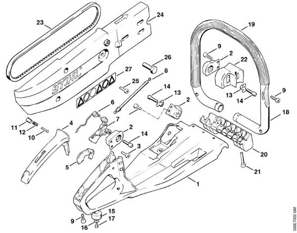Brusilni rezalniki (TS) TS 350 AVE Okvir rocaja, rocajna cev della Marca Stihl