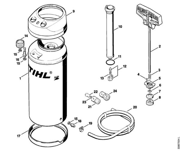 Brusilni rezalniki (TS) TS 350 AVE Posoda za tlacno vodo (23.1996) della Marca Stihl