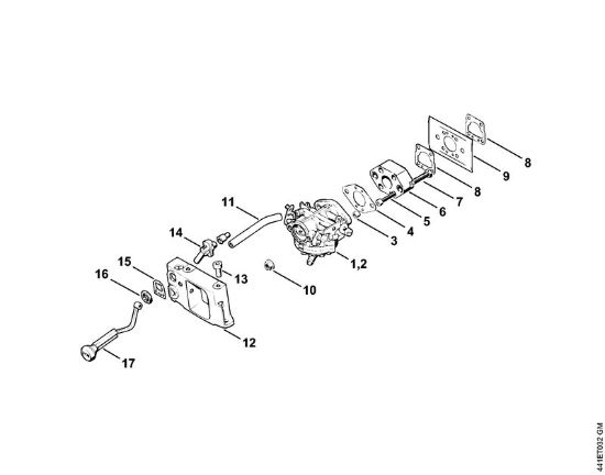Brusilni rezalniki (TS) TS 360 Uplinjac, adapter della Marca Stihl