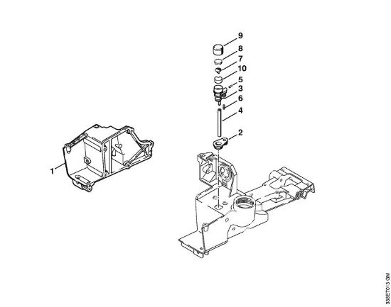 Brusilni rezalniki (TS) TS 400 Ohišje rezervoarja za gorivo   1 44 576 634 (53.1999) della Marca Stihl