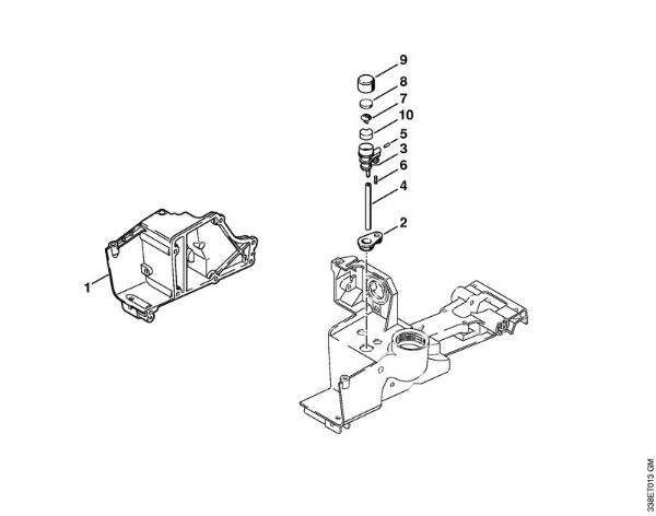 Brusilni rezalniki (TS) TS 400 Ohišje rezervoarja za gorivo   1 44 576 634 (53.1999) della Marca Stihl