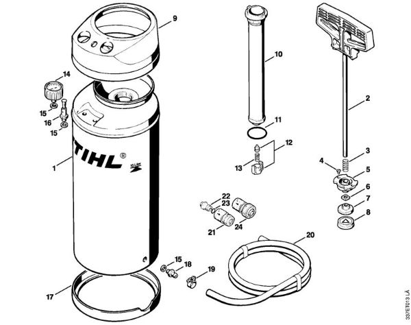 Brusilni rezalniki (TS) TS 400 Posoda za tlacno vodo della Marca Stihl