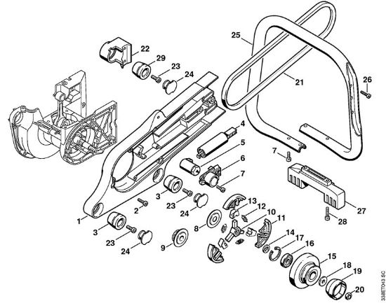Brusilni rezalniki (TS) TS 400 Prikljucek, sklopka della Marca Stihl