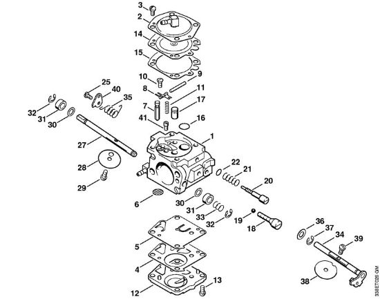 Brusilni rezalniki (TS) TS 400 Uplinjac HS-279 della Marca Stihl