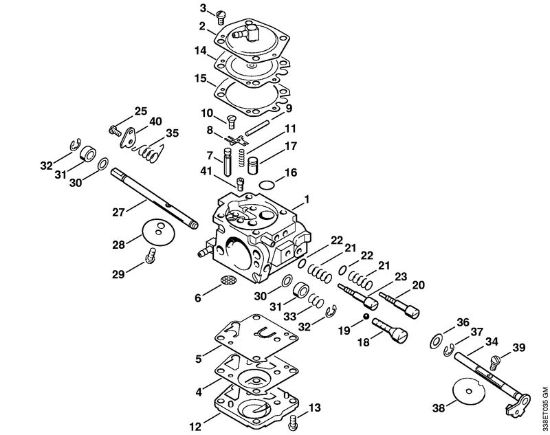Brusilni rezalniki (TS) TS 400 Uplinjac HS-301 Japonska della Marca Stihl