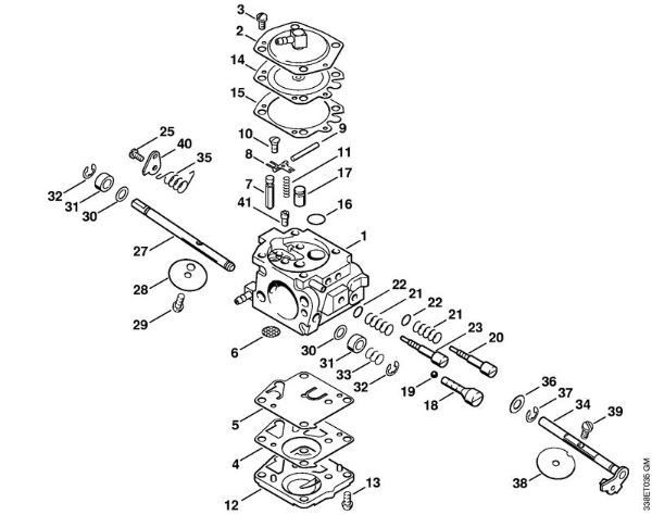 Brusilni rezalniki (TS) TS 400 Uplinjac HS-301 Japonska della Marca Stihl