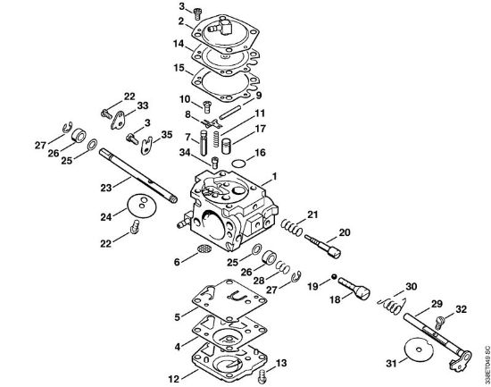 Brusilni rezalniki (TS) TS 400 Uplinjac WJ-108 della Marca Stihl