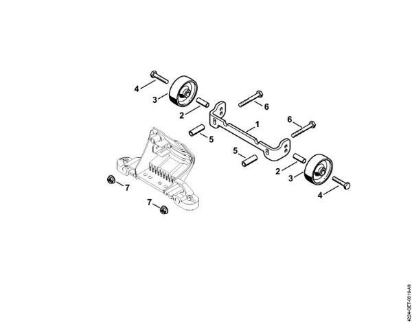 Brusilni rezalniki (TS) TS 410 Garnitura koles della Marca Stihl
