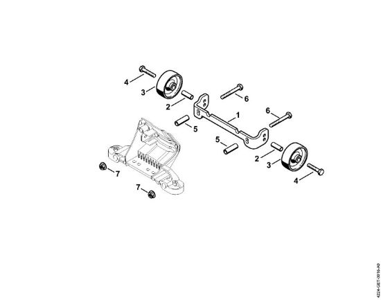 Brusilni rezalniki (TS) TS 410-A Garnitura koles della Marca Stihl