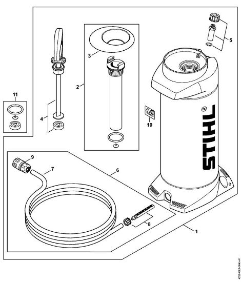 Brusilni rezalniki (TS) TS 460 Posoda za tlacno vodo della Marca Stihl