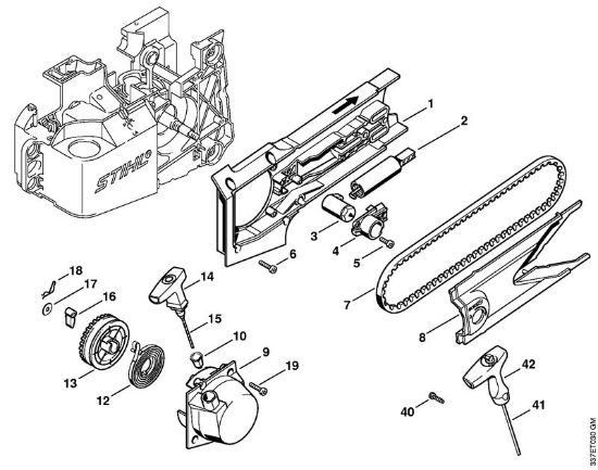 Brusilni rezalniki (TS) TS 460 Zagonska naprava della Marca Stihl