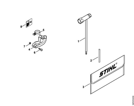 Brusilni rezalniki (TS) TS 480i-A Orodje, posebni pribor della Marca Stihl