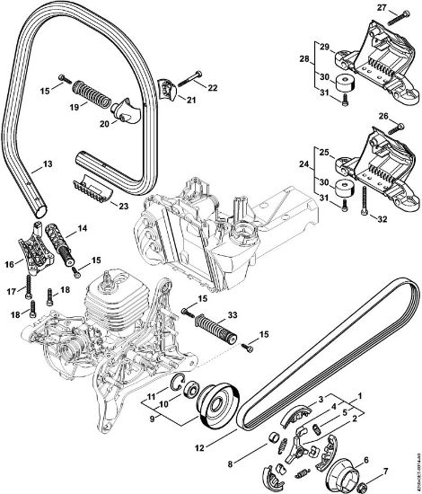 Brusilni rezalniki (TS) TS 480i-A Sklopka, cevni rocaj della Marca Stihl