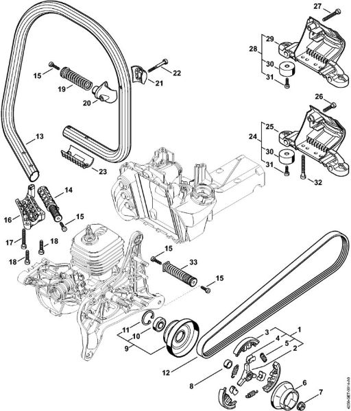 Brusilni rezalniki (TS) TS 480i-A Sklopka, cevni rocaj della Marca Stihl