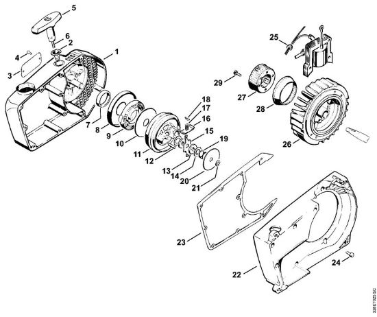 Brusilni rezalniki (TS) TS 510 Zagonska naprava torni cevelj   X 6 745 960 (30.80) della Marca Stihl