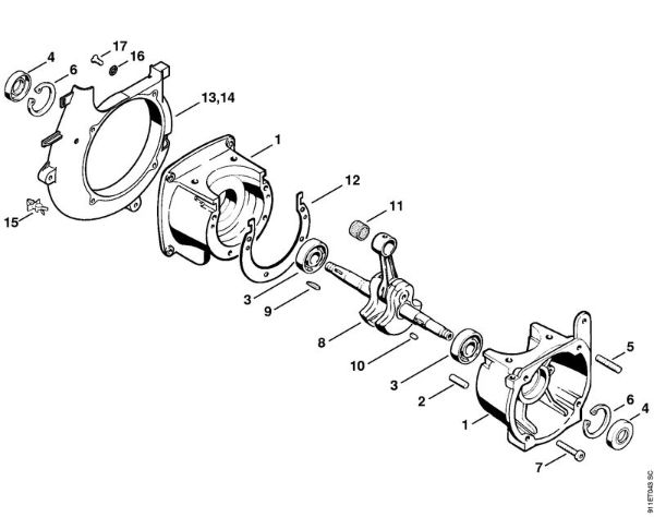 P 835, P 840 P 840 Ohišje zaganjaca della Marca Stihl