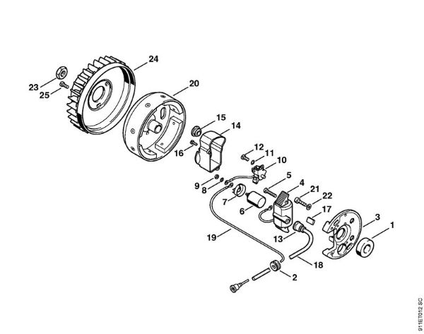 P 835, P 840 P 840 Vžigalna naprava   3 40 639 124 della Marca Stihl