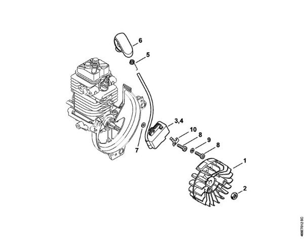 Kombi motorji (KM) KM 130 R Vžigalna naprava della Marca Stihl