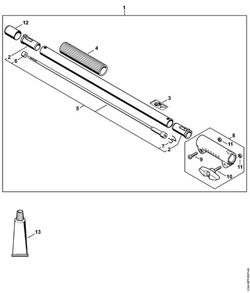 Kombi motorji (KM) KM 131 Podaljšek rocaja 0,5 m HL-KM 0°, HL-KM 135°, HT-KM, SP-KM della Marca Stihl
