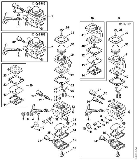 Kombi motorji (KM) KM 55 Uplinjac C1Q-S186, C1Q-S153, C1Q-S97 della Marca Stihl