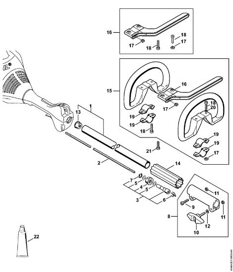 Kombi motorji (KM) KM 55 R Rocaj, okrogli rocaj della Marca Stihl