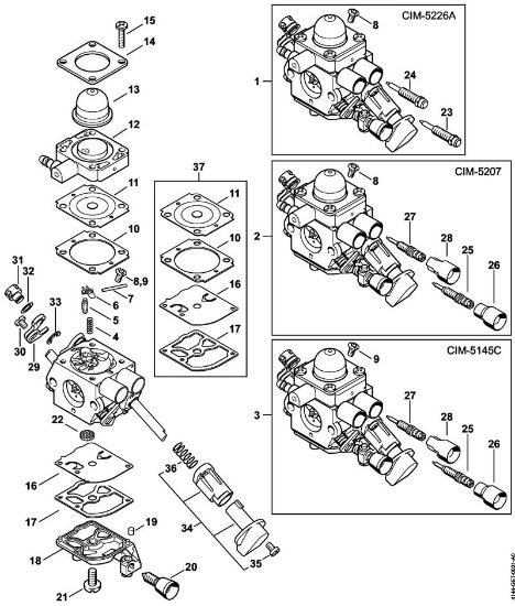Kombi motorji (KM) KM 56 RC-E Uplinjac C1M-S226, C1M-S207, C1M-S145 della Marca Stihl